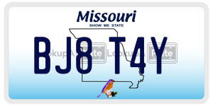 BJ8T4Y  license plate in MO