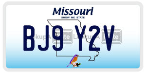 BJ9Y2V  license plate in MO