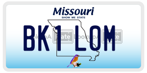 BK1L0M  license plate in MO
