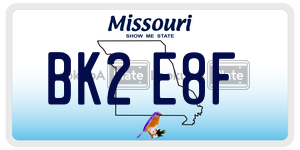 BK2E8F  license plate in MO