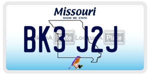 BK3J2J  license plate in MO
