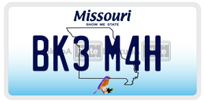 BK3M4H  license plate in MO