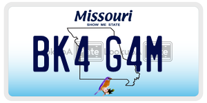 BK4G4M  license plate in MO