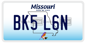 BK5L6N  license plate in MO