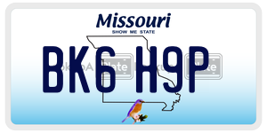 BK6H9P  license plate in MO