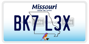 BK7L3X  license plate in MO