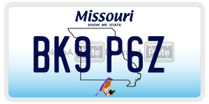 BK9P6Z  license plate in MO