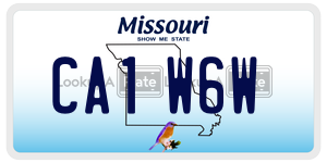 CA1W6W  license plate in MO