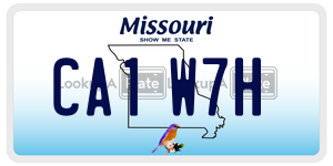 CA1W7H  license plate in MO