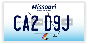 CA2D9J  license plate in MO