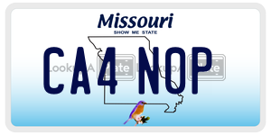 CA4N0P  license plate in MO