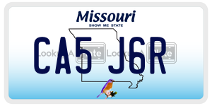 CA5J6R  license plate in MO