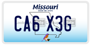 CA6X3G license plate in Missouri
