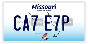 CA7E7P  license plate in MO
