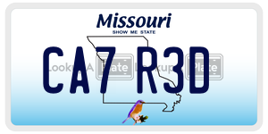 CA7R3D  license plate in MO