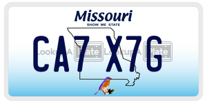 CA7X7G  license plate in MO
