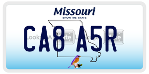CA8A5R  license plate in MO