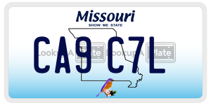 CA9C7L  license plate in MO