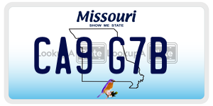 CA9G7B  license plate in MO