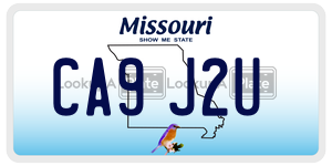 CA9J2U  license plate in MO