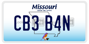 CB3B4N  license plate in MO