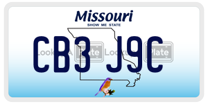CB3J9C  license plate in MO