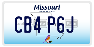 CB4P6J  license plate in MO