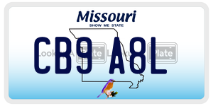 CB9A8L  license plate in MO