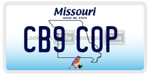 CB9C0P  license plate in MO