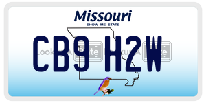 CB9H2W  license plate in MO