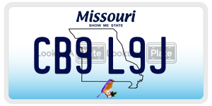 CB9L9J  license plate in MO