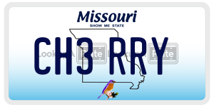 CH3RRY  license plate in MO
