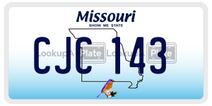 CJC143  license plate in MO