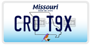 CR0T9X  license plate in MO
