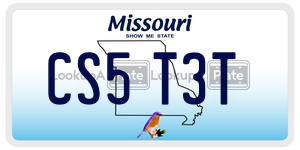 CS5T3T  license plate in MO
