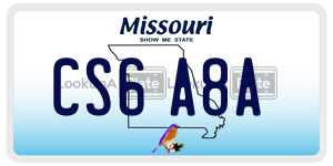 CS6A8A  license plate in MO