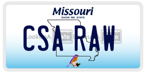 CSARAW  license plate in MO