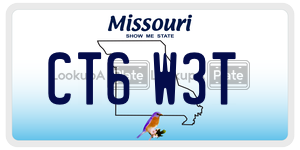 CT6W3T  license plate in MO