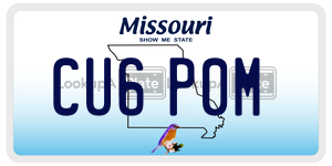 CU6P0M  license plate in MO