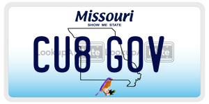 CU8G0V  license plate in MO