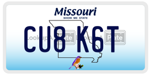 CU8K6T license plate in Missouri