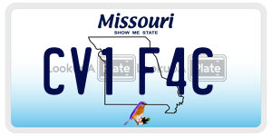 CV1F4C  license plate in MO