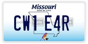 CW1E4R  license plate in MO