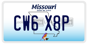 CW6X8P  license plate in MO