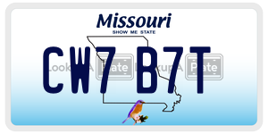 CW7B7T license plate in Missouri