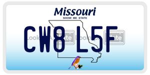 CW8L5F  license plate in MO