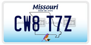CW8T7Z  license plate in MO