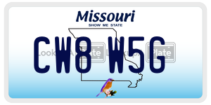CW8W5G  license plate in MO