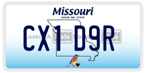 CX1D9R  license plate in MO