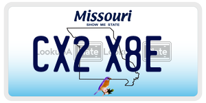 CX2X8E  license plate in MO